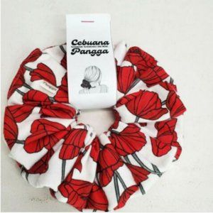 Handmade Women's Scrunchies X-Large Floral Flannel